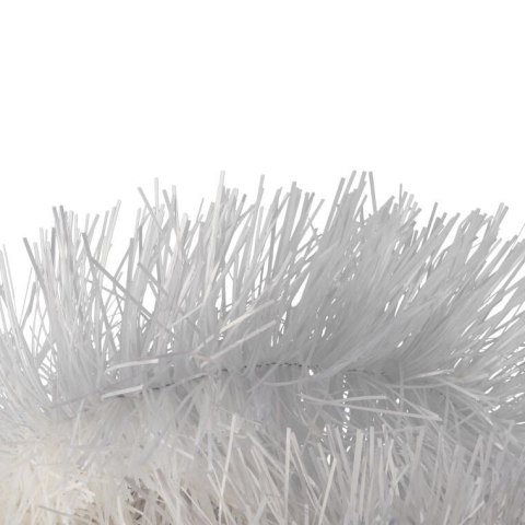 Gęsty Łańcuch Choinkowy Goliat z Białej Metalizowanej Folii 10cm x 300cm