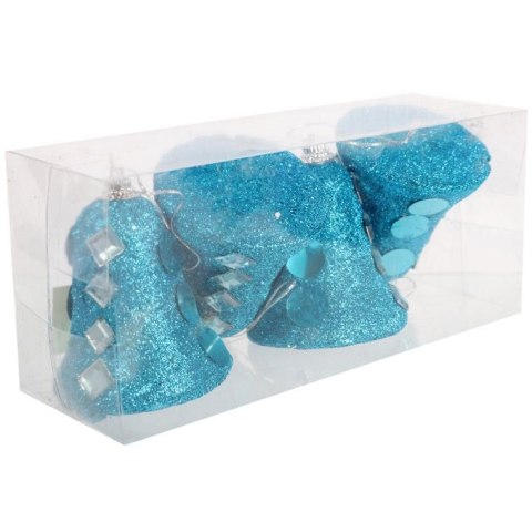 KPL.4 BOMBEK PLASTIKOWYCH DZWONY 8 CM TURKUSOWE