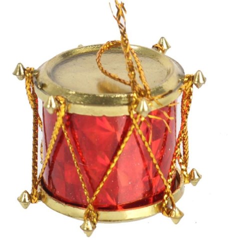 Komplet 9 Czerwonych Ozdób Bożonarodzeniowych do Zawieszenia: Bębenki, Paczuszki, Kulki