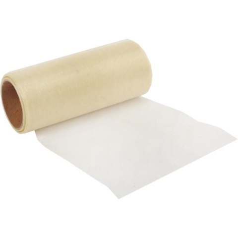 Kremowa Organza do Dekoracji i Aranżacji Florystycznych - 12 cm, 9m