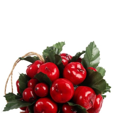 Kula Dekoracyjna z Jarzębiny 13 cm - Czerwona Stroik Świąteczny