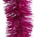 Łańcuch Choinkowy Wysokiej Jakości z Metalizowanej Folii - Fuksja, 10 cm x 3 m