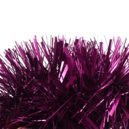 Łańcuch choinkowy Goliat, różowy, z folii metalizowanej, 7cm x 2m