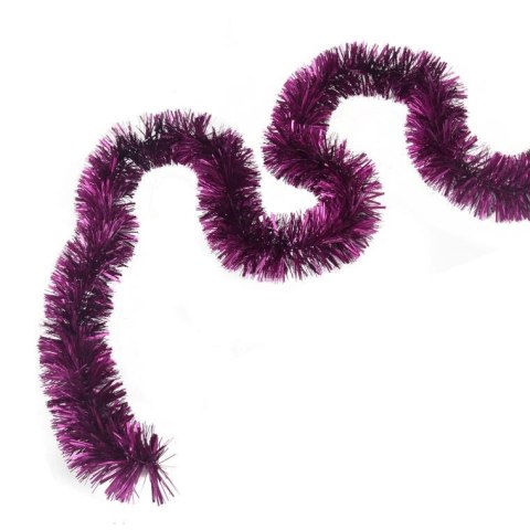 Łańcuch choinkowy Goliat, różowy, z folii metalizowanej, 7cm x 2m