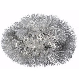Łańcuch choinkowy fluorestencyjny srebrny fi 15 cm x 3 m