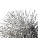 Łańcuch choinkowy fluorestencyjny srebrny fi 15 cm x 3 m