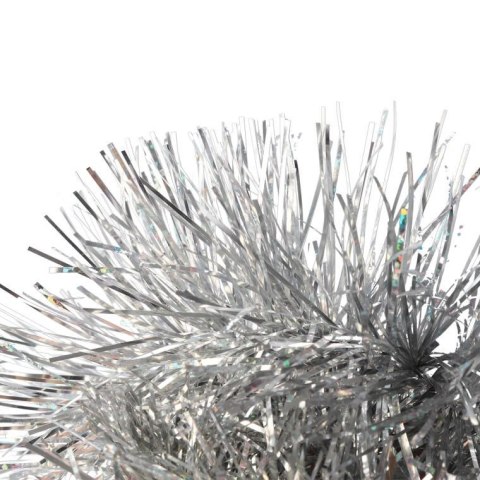 Łańcuch choinkowy fluorestencyjny srebrny fi 15 cm x 3 m