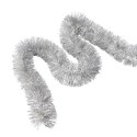 Łańcuch choinkowy fluorestencyjny srebrny fi 15 cm x 3 m