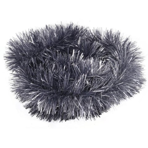 Luksusowy Szary Łańcuch Choinkowy Goliat, 7cm x 200cm, z Metalizowanej Folii