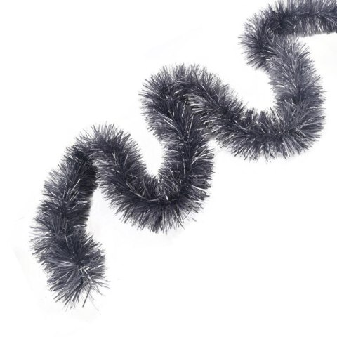 Luksusowy Szary Łańcuch Choinkowy Goliat, 7cm x 200cm, z Metalizowanej Folii