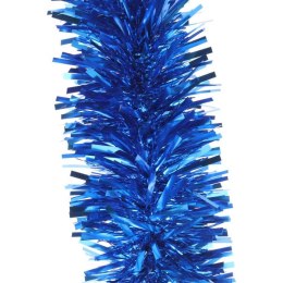 Niebieski łańcuch choinkowy Goliat z folii metalizowanej, 7cm x 2m