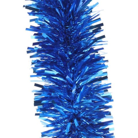 Niebieski łańcuch choinkowy Goliat z folii metalizowanej, 7cm x 2m