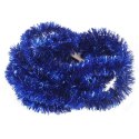Niebieski łańcuch choinkowy z folii metalizowanej - 3 cm x 2 m, Produkt Polski GOLIAT