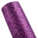 ORGANZA FIOLETOWA Z NADRUKIEM BROKATOWYM 0,50 x 10 m