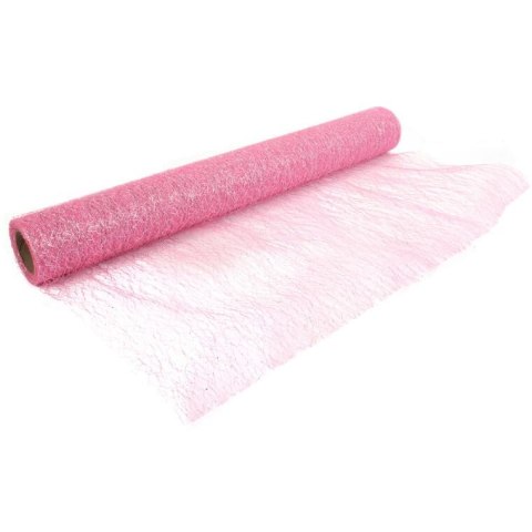 Organza Brokatowa Jasnoróżowa 0,50 x 10 m do Dekoracji i Kompozycji Kwiatowych