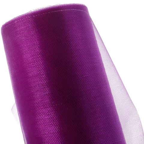 Organza Dekoracyjna Fioletowa, Szerokość 12 cm, Długość 9m