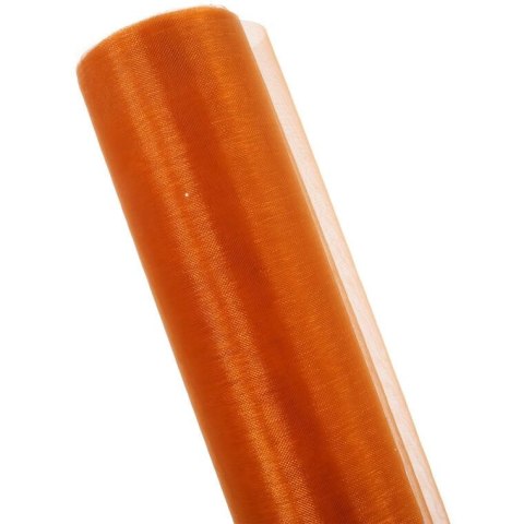 Organza Dekoracyjna Miedziana 36 cm na szpuli do Dekoracji i Kompozycji Florystycznych