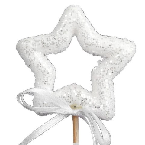 Ozdoba bożonarodzeniowa GWIAZDA NA PIKU 26 cm BIAŁA