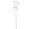 Ozdoba bożonarodzeniowa SERCE NA PIKU 26 cm BIAŁE