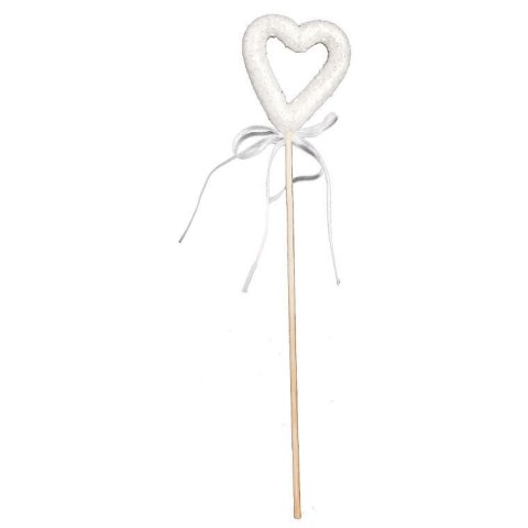 Ozdoba bożonarodzeniowa SERCE NA PIKU 26 cm BIAŁE