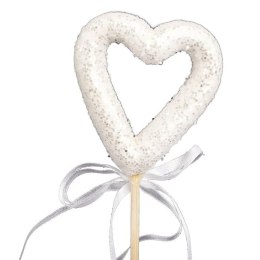 Ozdoba bożonarodzeniowa SERCE NA PIKU 26 cm BIAŁE