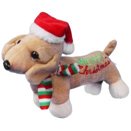 Ozdoba bożonarodzeniowa świąteczny PIESEK 30 CM BEŻOWY