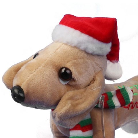 Ozdoba bożonarodzeniowa świąteczny PIESEK 30 CM BEŻOWY