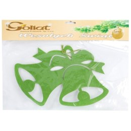 Ozdoba bożonarodzeniowa zawieszka filcowa DZWONY 30 cm ZIELONA