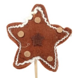 Pik GWIAZDA PIERNIKOWA filcowa w kolorze brązowym