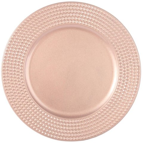 Podtalerz Dekoracyjny Kwadraciki Różowy 33cm - Akcesorium na Przyjęcia i Święta