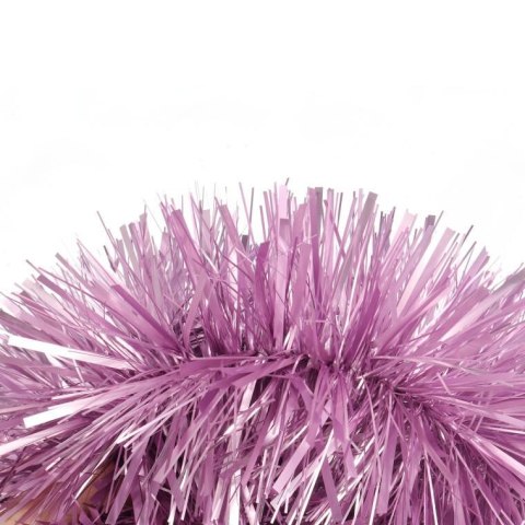 Różowy Gęsty Łańcuch Choinkowy Goliat 10cm x 3m z Folii Metalizowanej