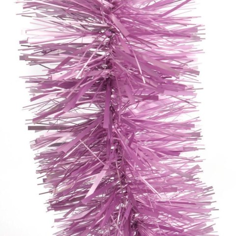 Różowy Gęsty Łańcuch Choinkowy Goliat 10cm x 3m z Folii Metalizowanej