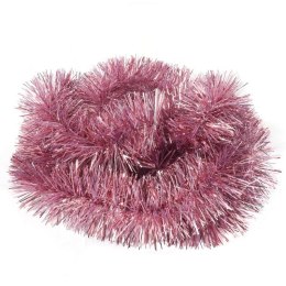 Różowy łańcuch choinkowy z folii metalizowanej, średnica 7 cm, długość 2 m