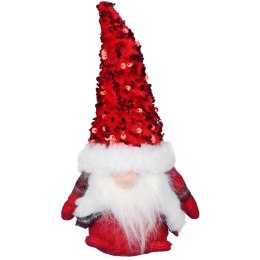 SKRZAT W CZERWONEJ CEKINOWEJ CZAPIE 25 CM