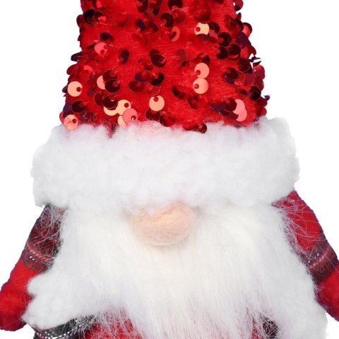 SKRZAT W CZERWONEJ CEKINOWEJ CZAPIE 25 CM