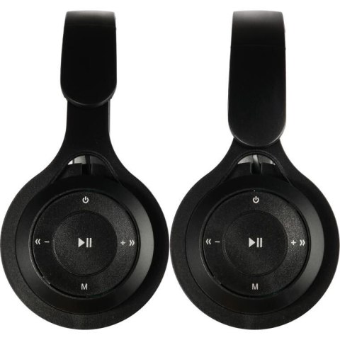 SŁUCHAWKI BEZPRZEWODOWE SKŁADANE NAUSZNE KOLOR CZARNY