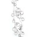 SREBRNA ZAWIESZKA DEKORACYJNA Z KRYSZTAŁKAMI 30 CM