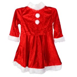 STRÓJ ŚNIEŻYNKI SUKIENKA I CZAPKA WELUROWA OBSZYTA FUTERKIEM