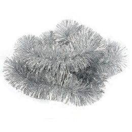 Srebrny Łańcuch Choinkowy Gęsty 10cm x 3m Goliat Premium