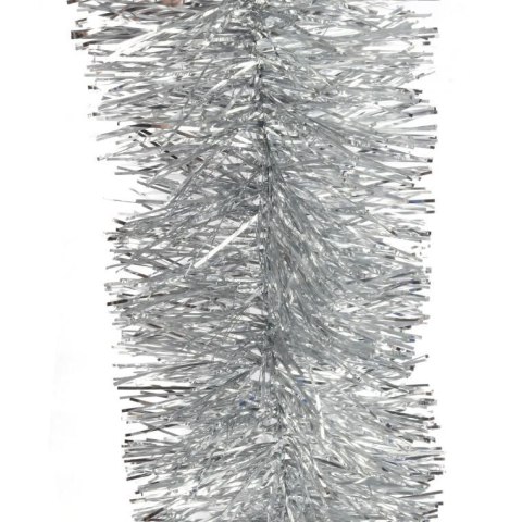 Srebrny Łańcuch Choinkowy Gęsty 10cm x 3m Goliat Premium