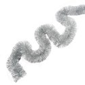 Srebrny Łańcuch Choinkowy Gęsty 10cm x 3m Goliat Premium