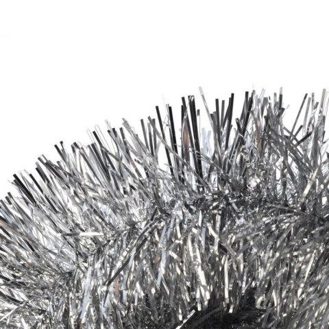 Srebrny Łańcuch Choinkowy z Folii Metalizowanej, fi 7 cm, 2 m - GOLIAT PIŁA POLSKA