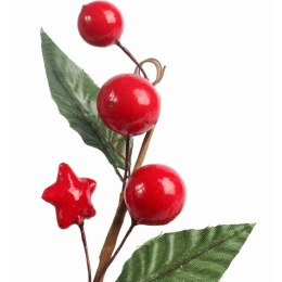 Świąteczna Dekoracja Jarzębina Pik 18 cm Zielono-Czerwona