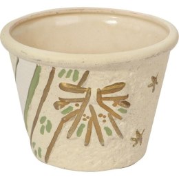 Świąteczna osłonka z ceramiki kremowa KOKARDKI 9 cm