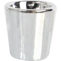 Świecznik ceramiczny na świeczkę tealight srebrny 6 cm