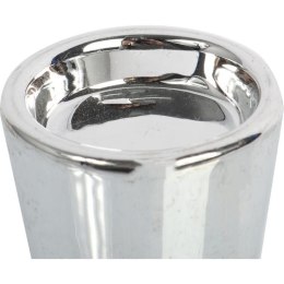 Świecznik ceramiczny na świeczkę tealight srebrny 6 cm