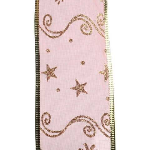 Wstążka dekoracyjna 6.5 cm na szpuli czerwona