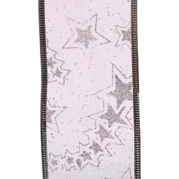 Wstążka dekoracyjna 6.5 cm na szpuli fioletowa