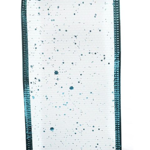 Wstążka dekoracyjna 7 cm na szpuli jasno niebieska