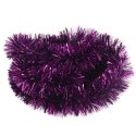 Wysokiej jakości fioletowy łańcuch choinkowy z folii metalizowanej Goliat 7cm x 2m